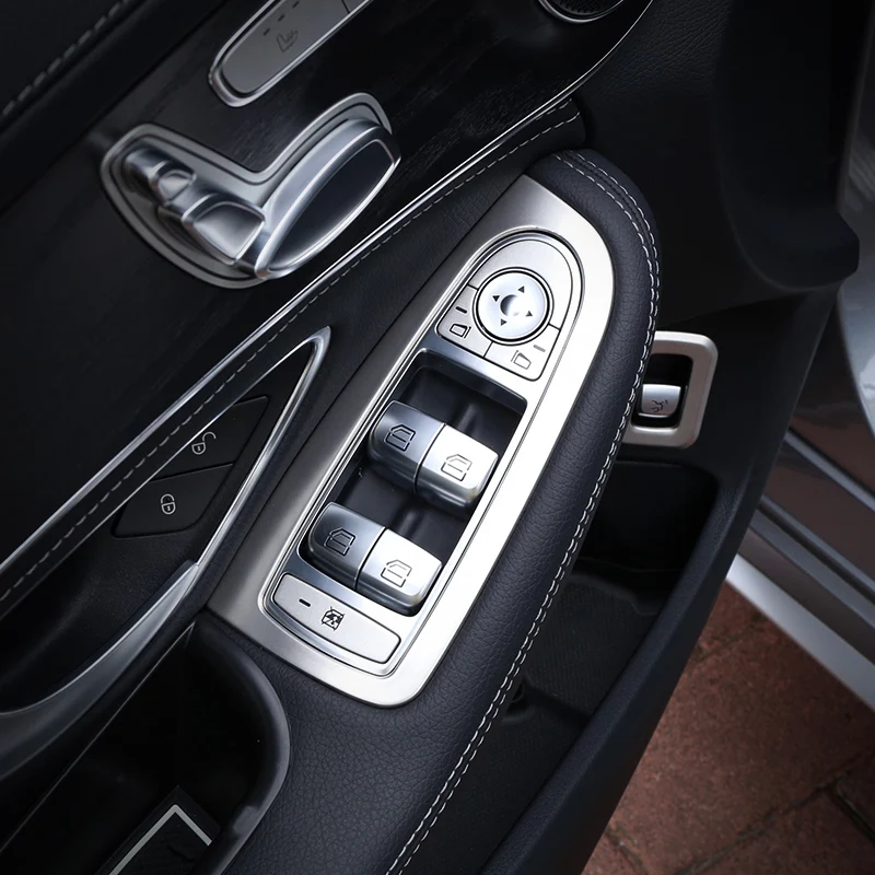 Декоративная накладка на окно, переключатель с блестками для Mercedes-Benz, c-класс W205 Glc