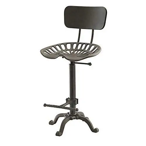 Diwhy промышленный дизайн металлический Регулируемый Высота спинки стул винтажный трактор седло барный стул ржавчины барные стулья