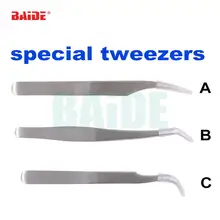 Специальная нержавеющая сталь Золотое крыло Пинцет для ресниц супержесткий наращивание ресниц инструмент для красоты Пинцет Дельфин Инструменты для ремонта 60 шт