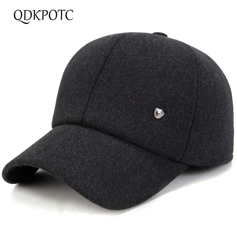 2018 модная Высококачественная бейсболка QDKPOTC Мужские осенне зимние шапки для папы