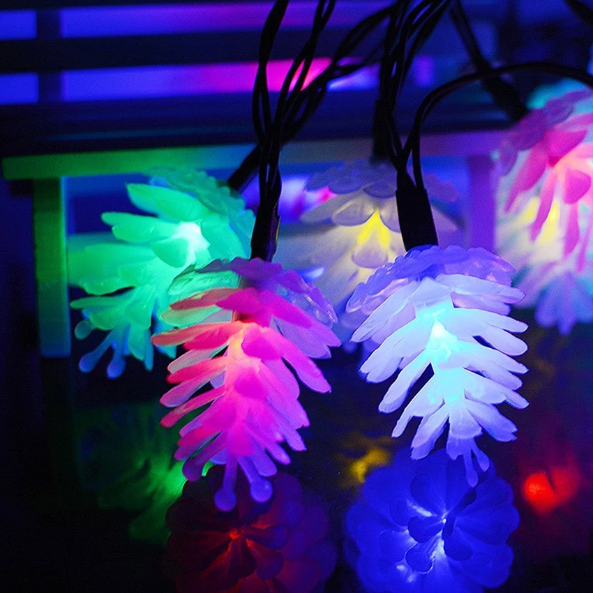 10 светодио дный s 20 светодио дный s 30 светодио дный s светодио дный 40 LED s Pinecone светодио дный светодиодные гирлянды Рамадан Рождественский