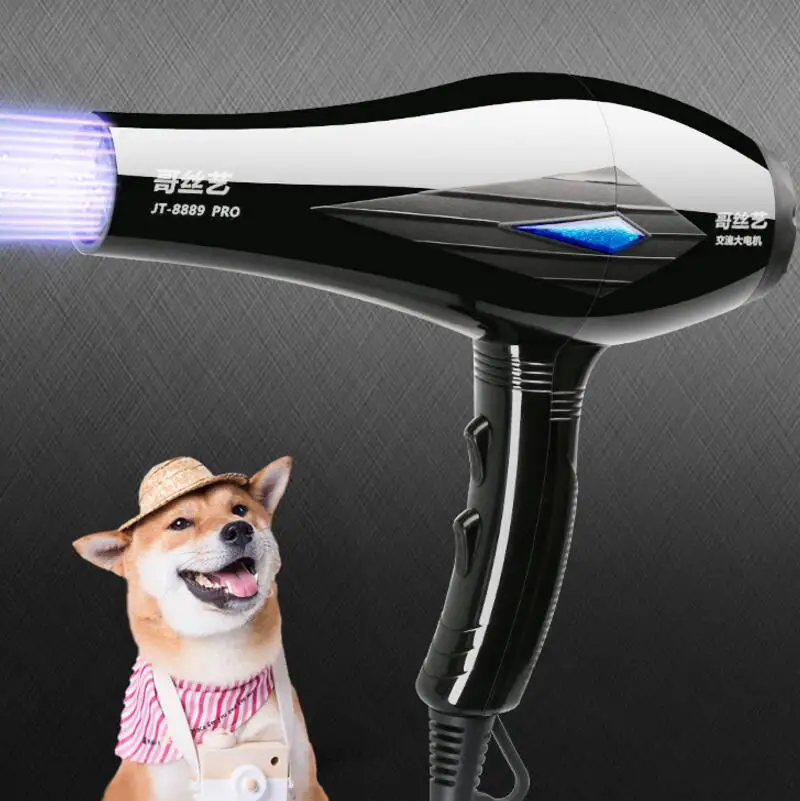 Профессиональный фен для собак Pet высокой мощности фен для волос воздуходувка вода золотые волосы Тедди принять ванну большие и маленькие собаки нагреватель