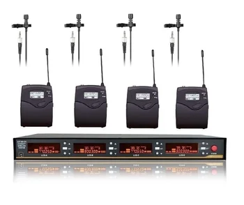 

Bolymic Four Channels Wireless microphone UHF lavalier lapel Microphone System