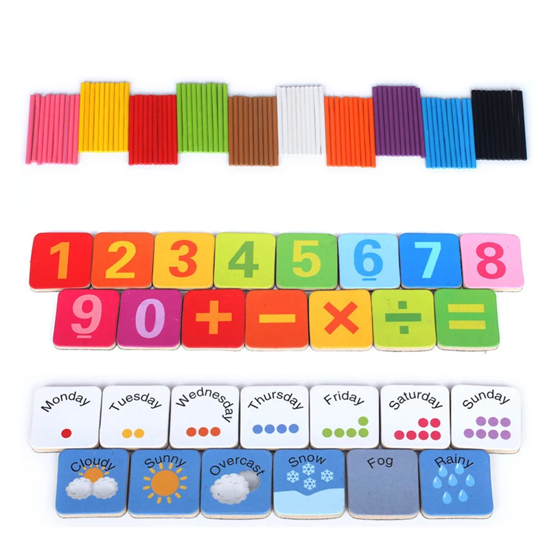 Высокое качество Детские Монтессори Математика Деревянные игрушки цветные палочки для раннего обучения подсчет развивающие математические игрушки для детей подарок