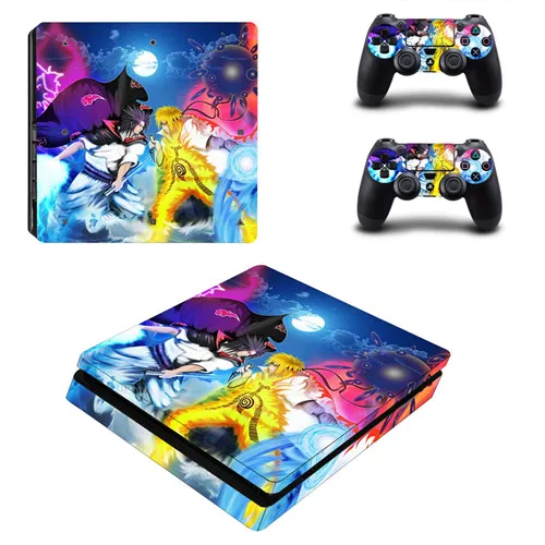 Аниме Наруто PS4 тонкая кожа Наклейка для sony playstation 4 консоли и 2 контроллеров PS4 Slim Skins Наклейка виниловая - Цвет: 2