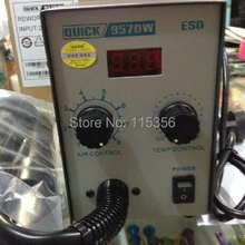DHL быстро 957dw светодиодный дисплей Регулируемый горячего воздуха, тепловые пушки с винтовой ветер 580 Вт SMD паяльная станция