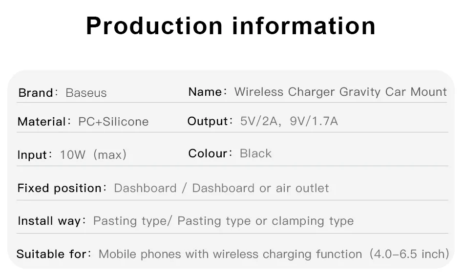 Baseus 2 в 1 Qi Беспроводное Автомобильное зарядное устройство для iPhone XS Max samsung S8 Быстрое беспроводное зарядное устройство автомобильное крепление держатель для мобильного телефона