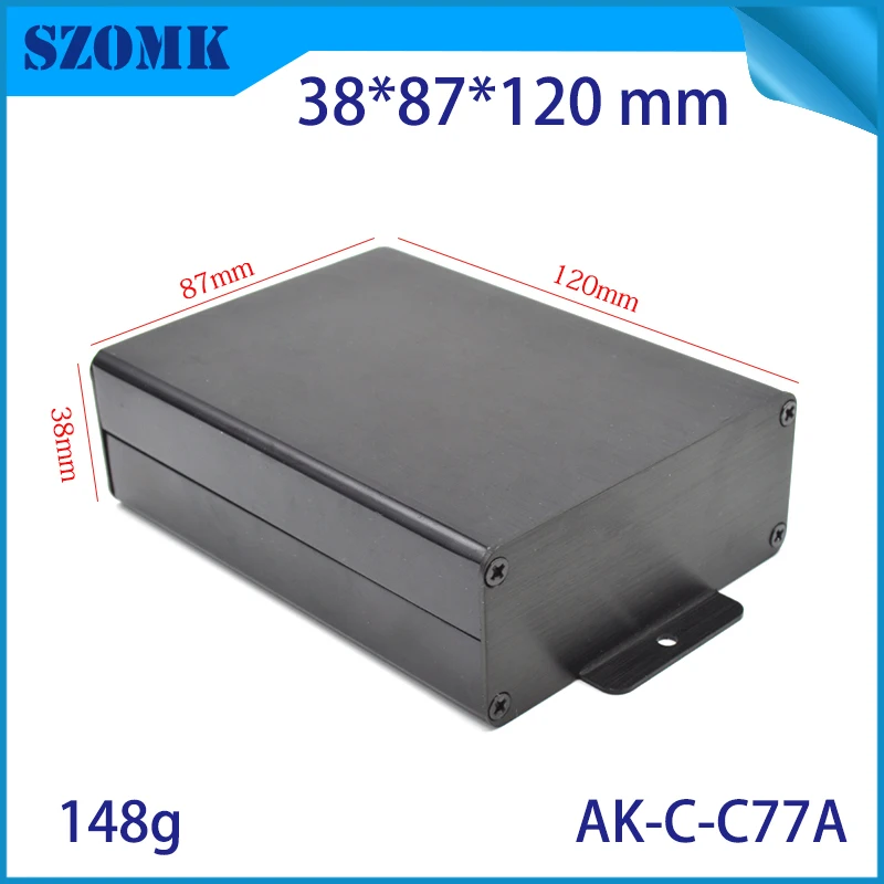 Szomk Custom Diy Extruded Aluminum Heat Sink Enclosure for inverter relay GPS tracker aluminum box audio display junction box (11)