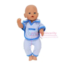 2pcs In1 Shirt Pants Fit For 43cm Zapf font b Doll b font 17 Inch Baby