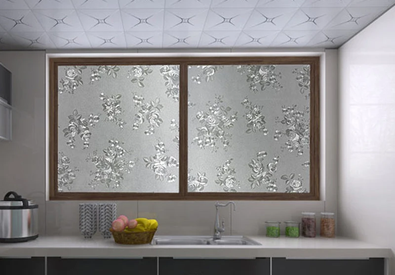 Opaque Vitres Teintées window Film 3D gaufrage rose statique S