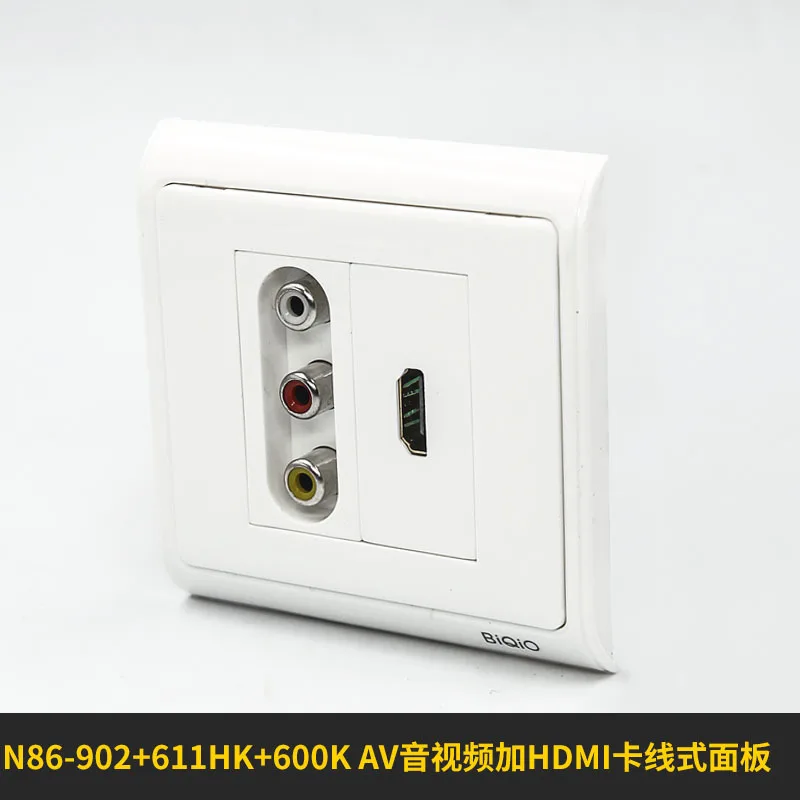 N86-902 + 600 К 611HK HD AV аудио и видео solderless обжимной разъем HD2.0 панели | Обустройство дома