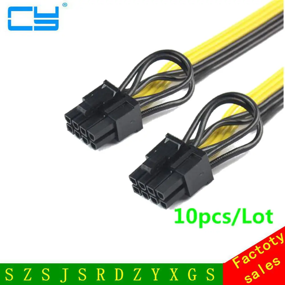 

10 шт./партия, 8-контактный процессор PCI-E PCIe 8-контактный (6 + 2 контакта)