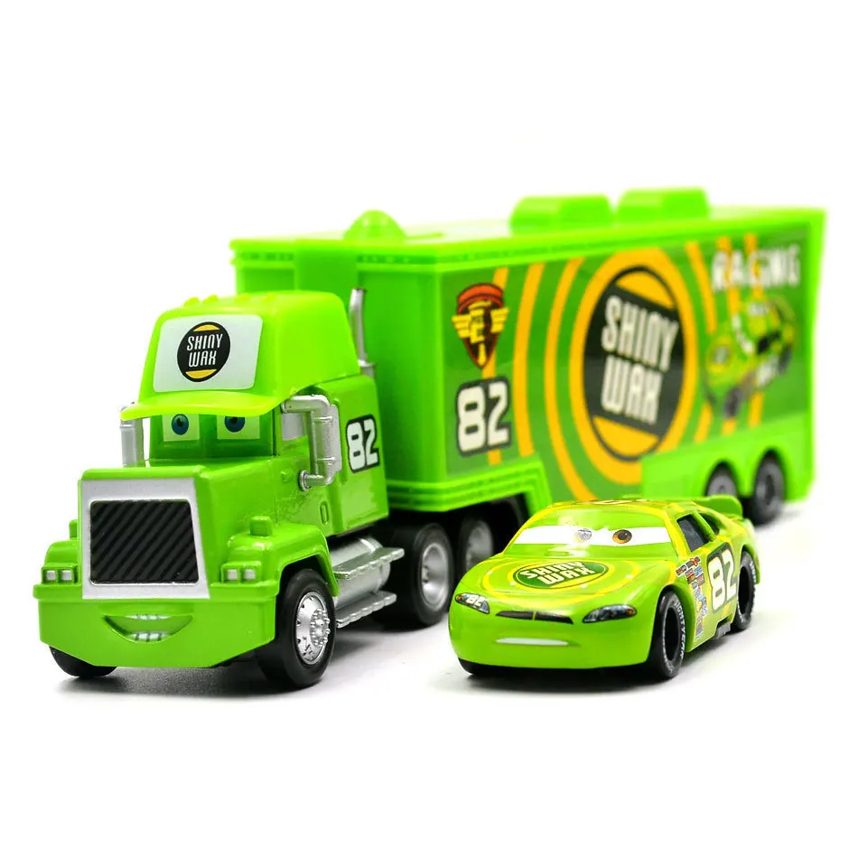 Disney Pixar Cars 2 Toys Lightning McQueen Mack Truck The King 1:55 Diecast Metal Alloy Modle Figures Toys Gifts For Children