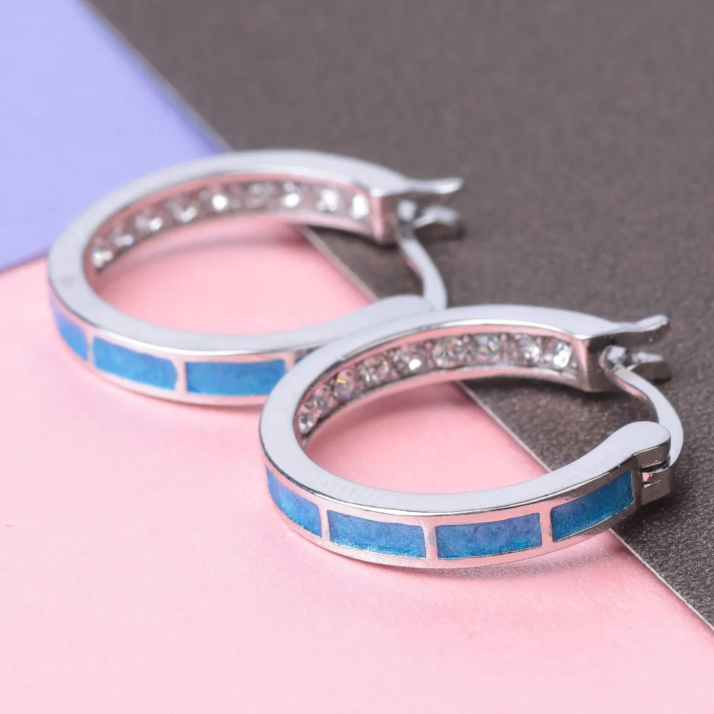 

Elegant Zircon Hoop Earrings for Women Fashion Jewelry Wedding Brincos Valentine's Day Earings Gifts
