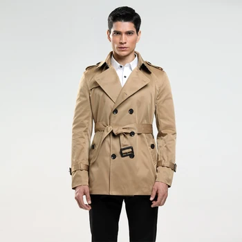 

Luxury Brand Coat Trench For Mens Europe Brand Fashion Navy Trench Male Slim Causal Business Pea Coat Red Overcoat Plus Size 5XL