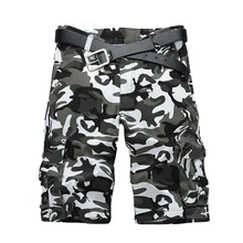 Шорты Для мужчин хороший бренд Модные Для мужчин s Камуфляж Короткие Для мужчин Homme шорты плюс Размеры 18-28