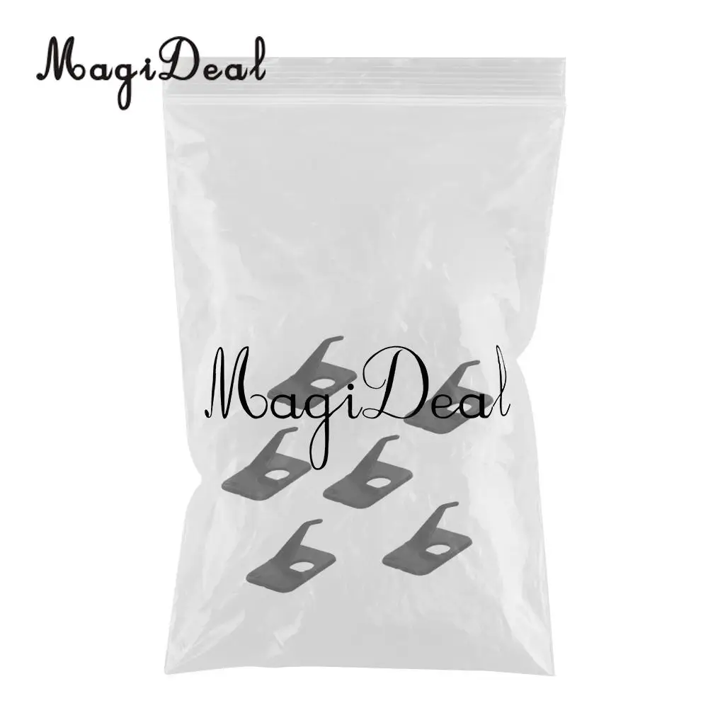 MagiDeal Professional 6Pcs Shooting Hunting Archery Recurve Bow Plastic Adhesive Arrow Rest Left / Right Hand 3 x 2 x 1cm Black