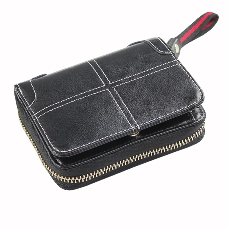 

womens wallets and purses Split Leather Short Fashion Solid Zipper Hasp Organizer Wallets monederos para mujer new arrival 2019