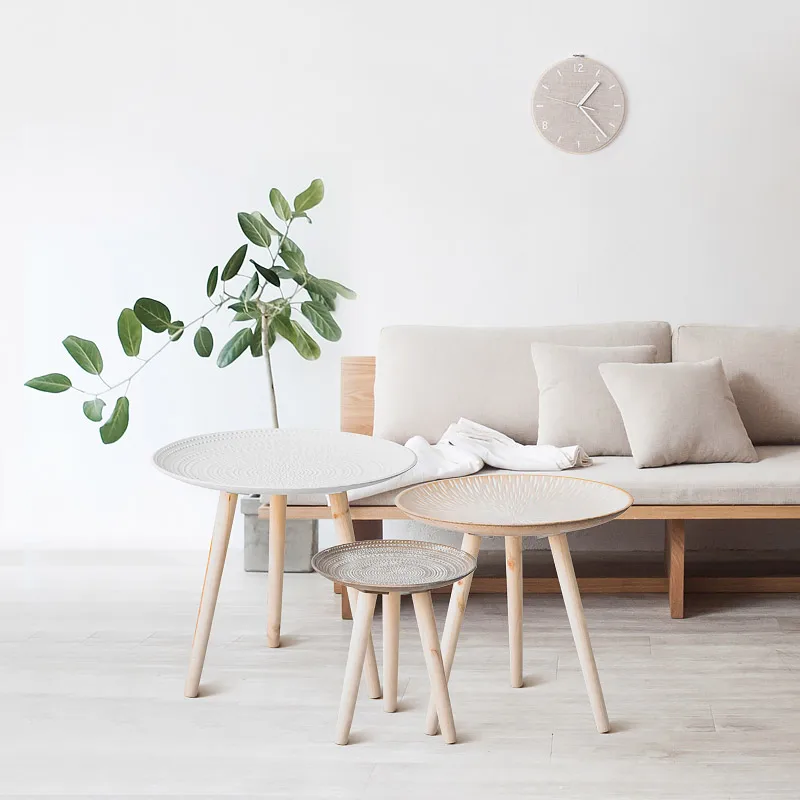 

2019 Modern Minimalist Tray Small Table Creative Ornaments Living Room Indoor Tray Tea Table Small Round Table Home Furnishings