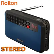 RoltonT60 MP3 плеер мини портативные аудио колонки 2,1 fm-радио со светодиодный экраном Поддержка TF карты воспроизведение музыки светодиодный фонарик