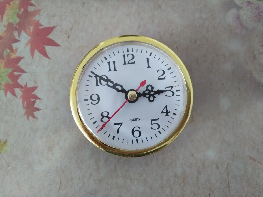 5 шт./лот, кварцевые часы, подходят/вставляются с золотой отделкой, арабскими цифрами, белым циферблатом, кварцевые часы Movment