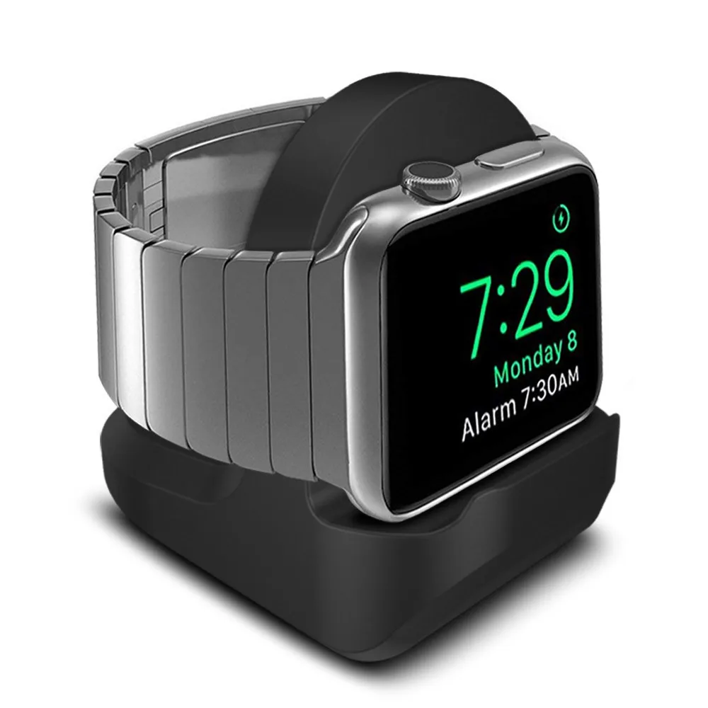 

AWINNER Base For Apple Watch Holder Hand Free Cable Hole Charging Support Silicone Bracket For iWatch Watch Dock Stand Holder