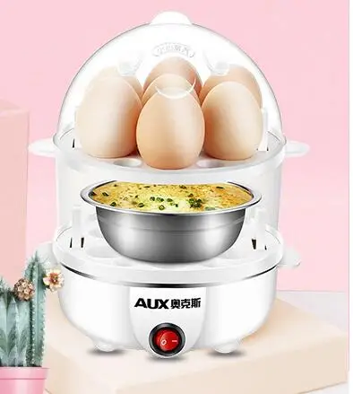 Главная Многофункциональный яйцеваркой яйцо пароход автоматическое отключение мини булочки Завтрак машина - Цвет: Double-dec