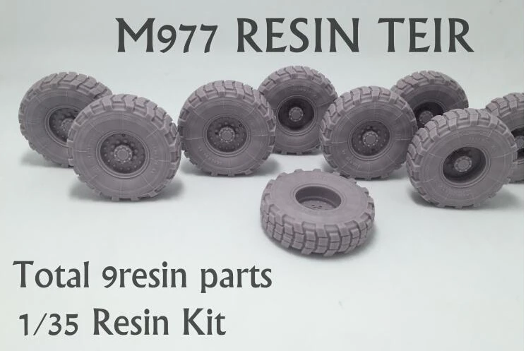 

New Unassembled 1/35 of modified parts tire M977 include 9 Resin Kit DIY Toys Unpainted kits