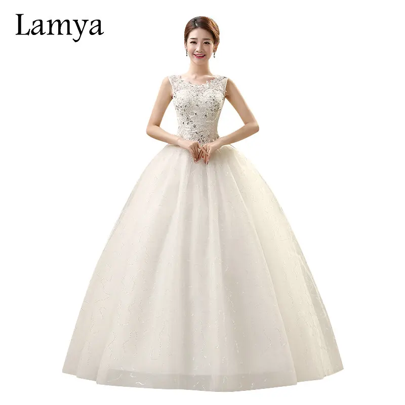 

LAMYA 2019 Cheap Plus Size Wedding Dress Sexy Lace Vintage Bridal Gown Customized Wedding Dresses vestido de noiva