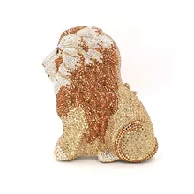 Свадебная вечеринка, Женская Роскошная вечерняя сумка, бриллианты, животные, asto lion, клатчи, элегантные Украшенные хрустальные кошельки