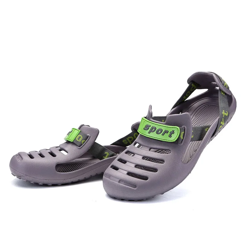 2019 Sale Real Brand Fashion Sandals Eva Clogs Swimming Shoes Men Croc Band Summer Water Black White Air Beach Garden Mens Shoe