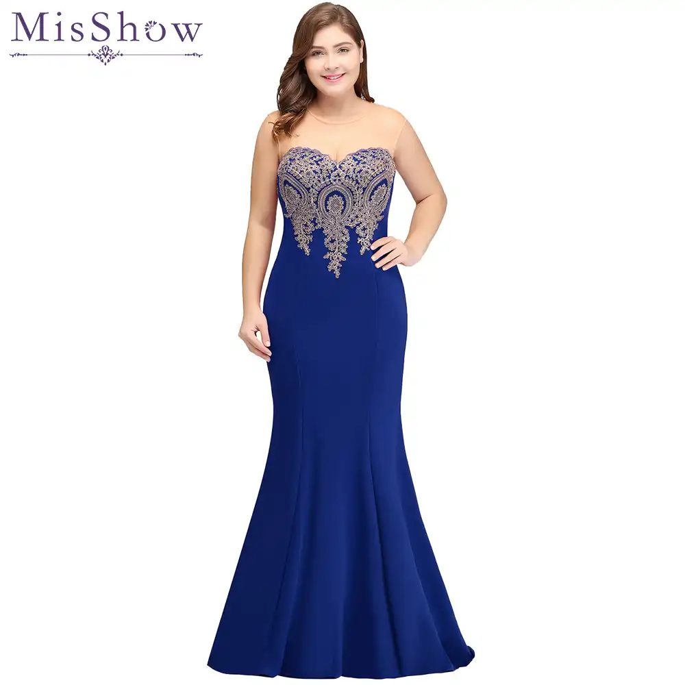 Royal blue 2019 Mother Of The Bride Dresses Plus Size Mermaid Sleeveless Satin Long Groom Mother Dresses vestidos de novia