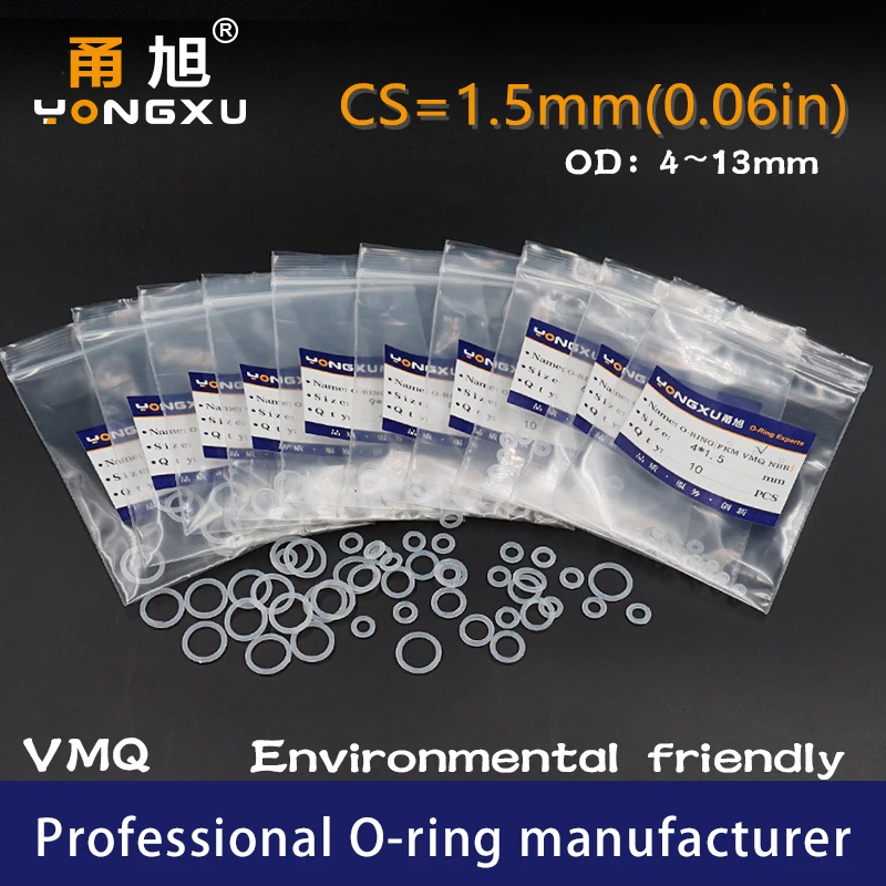 Уплотнительное кольцо уплотнительное из силикона толщина 30 шт./лот VMQ CS1.5mm