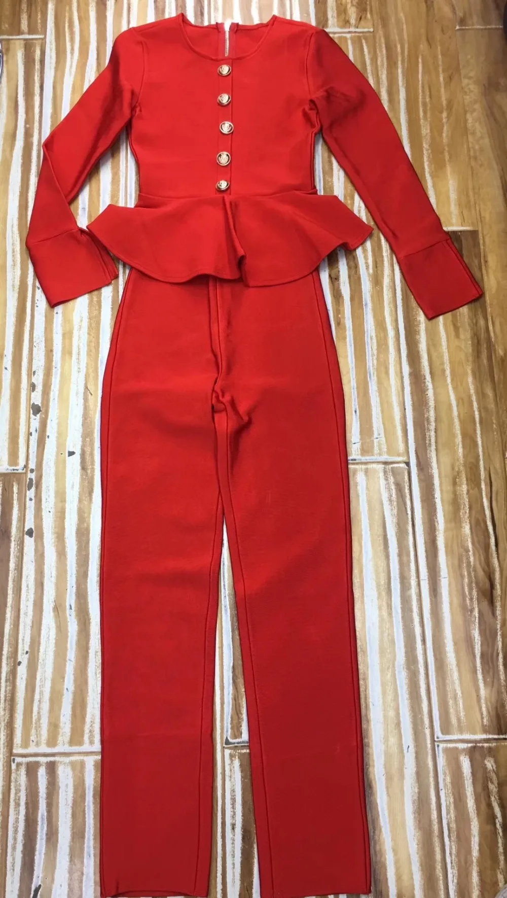 Комплект из двух предметов, женский модный Тонкий Блейзер, брючные костюмы, Красный Элегантный Привлекательный женский офисный костюм для дам, весна-осень, новинка