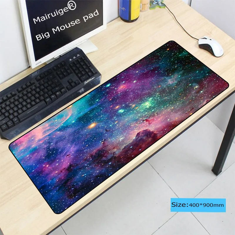 

Mairuige Purple Space gaming mouse pad Rubber Computer large mouse pads Laptop Keyboard mat for League of Legends free shipping