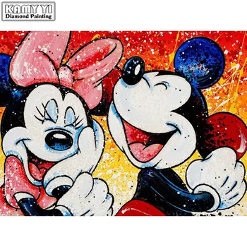 

5D DIY Diamond embroidery Cross stitch Mickey couple Full Square/Round Diamond mosaic Diamond painting decor HYY