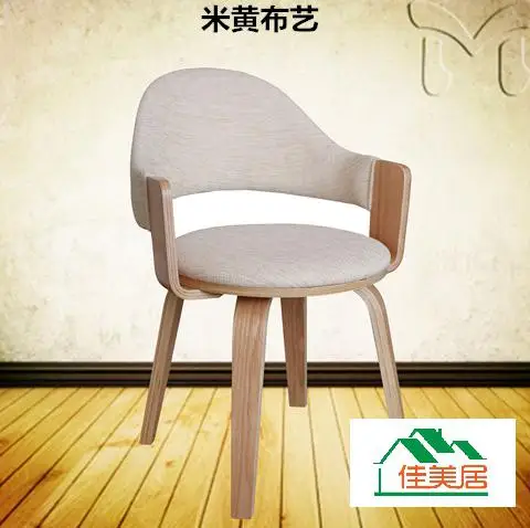 Твердый деревянный шарнир Офисное Кресло компьютерное кресло домашний задний кофейный стул из ткани Повседневный современный модный простой обеденной стул - Цвет: Cloth