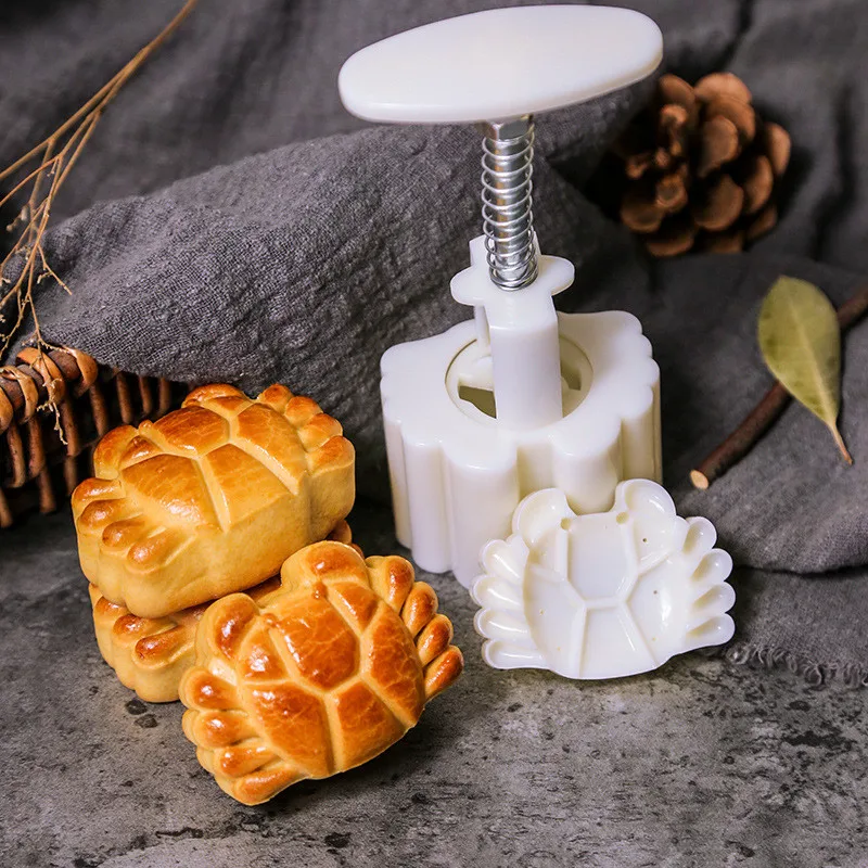 63 г Краб шаблон Mooncake плесень Набор DIY Mooncake инструменты Пластиковые Кондитерские плунжеры Ручной пресс форма для лунного пряника инструмент для выпечки