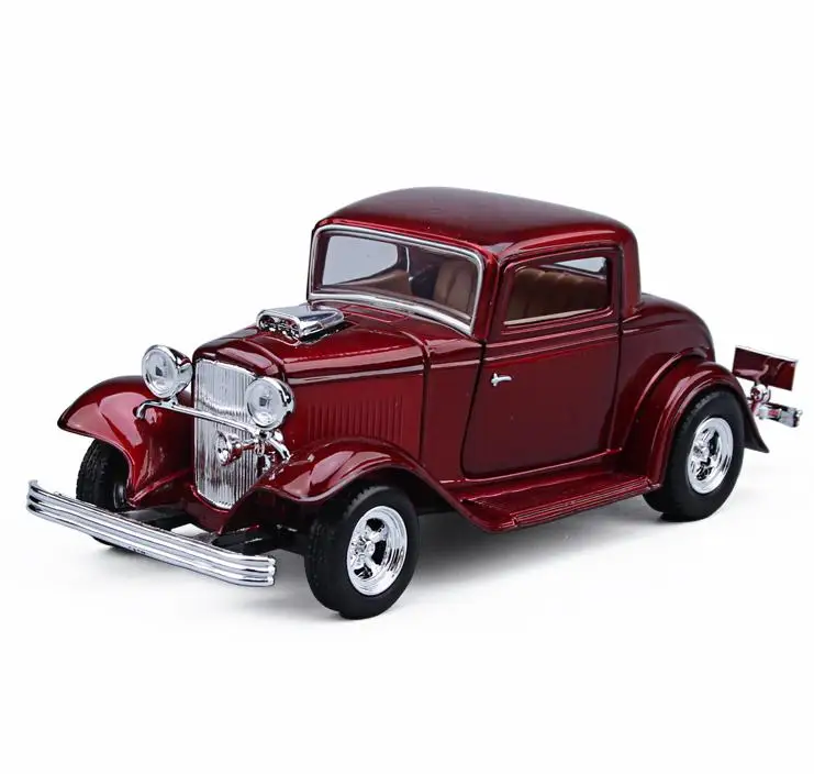 Высокая имитация 1932 Ford coupe модель автомобиля, 1:24 передовая Игрушечная машина из сплава, 4 открытые двери Ретро Коллекционная модель