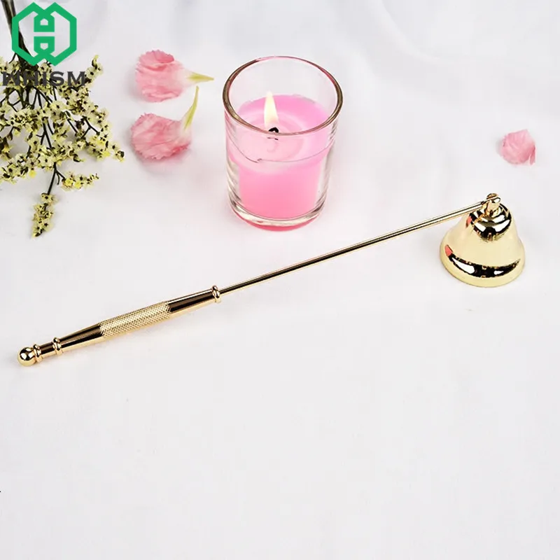 WHISM Stainless Steel Candle Flame Snuffer Wick Trimmer Tool Put Out Fire On Wick Bell Shaped