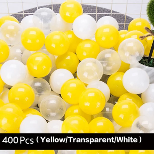 400 шт/партия Экологичные цветные шарики мягкие пластиковые шарики для плавания игрушки для манежа для детей водный бассейн океан волна шар наружные шары - Цвет: WJ3254C