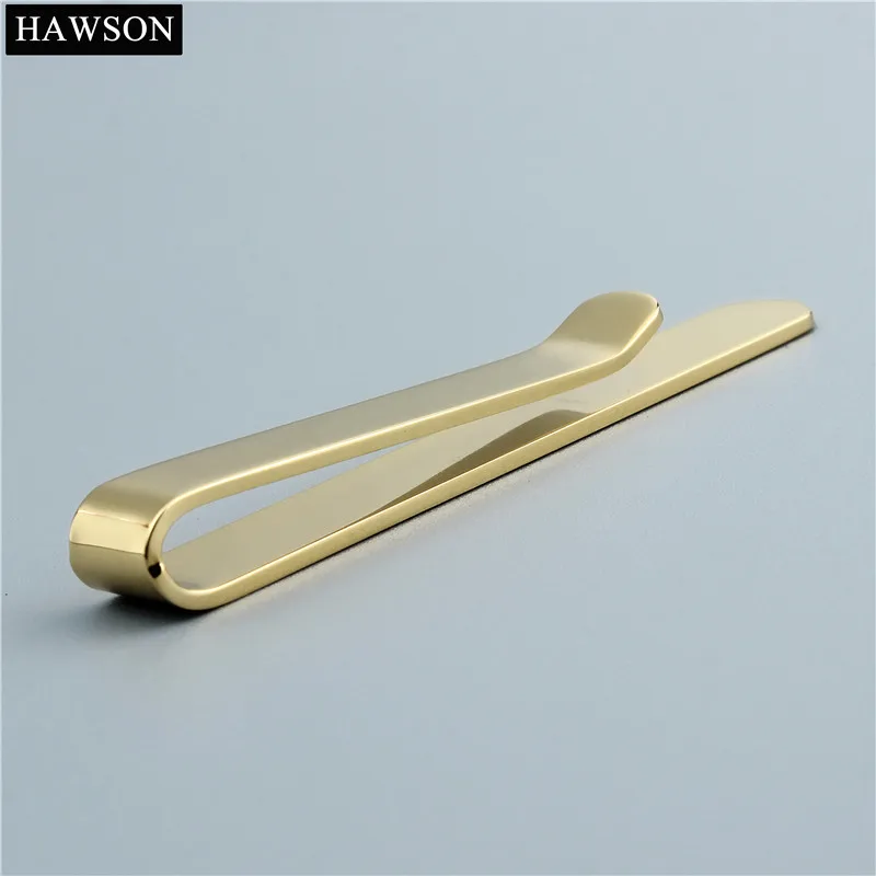 HAWSON u-образный розовый Золотой мужской галстук-бар простой матовый зажим для галстука заготовки для бизнеса