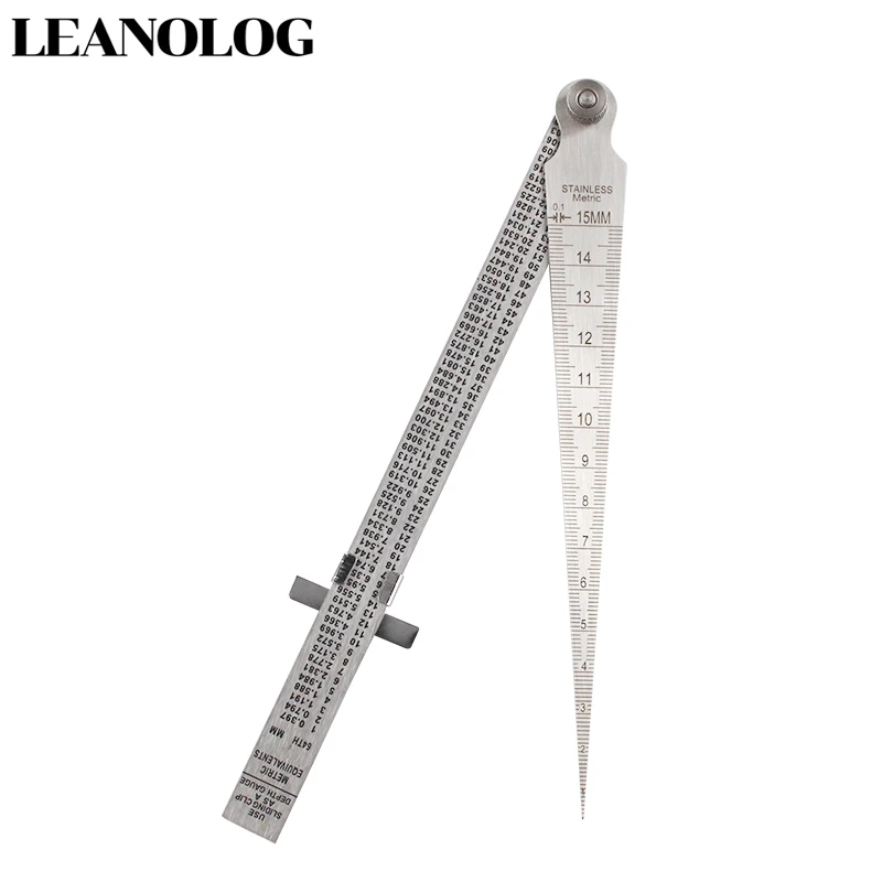 

Welder Tools Stainless Steel Welding Taper Feeler Gauge Gage Stainless Steel Depth Ruler Hole Inspection For Measurement Tool