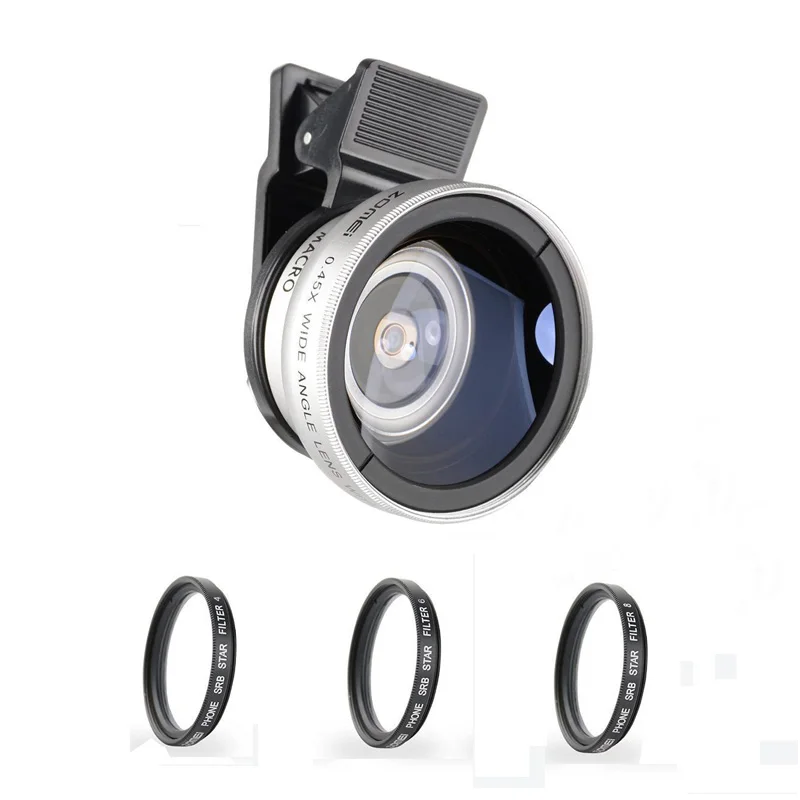 Prix pour Zomei 5 dans 1 Téléphone Lentille Kit 140 Degrés Grand Angle lentille + 10X Macro Lentille + Filtre Étoile avec 37mm Clip pour iPhone Samsung Smartphone Prix pour Zomei 5 dans 1 Téléphone Lentille Kit 140 Degrés Grand Angle lentille + 10X Macro Lentille + Filtre Étoile avec 37mm Clip pour iPhone Samsung Smartphone