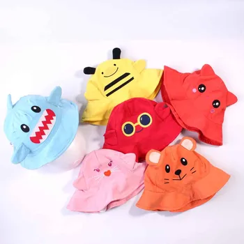 

Fasshion Cute Toddler Baby Kids Boys And Girls Hat Children Cartoon Print Sun hat cap fisherman hats HOOLER