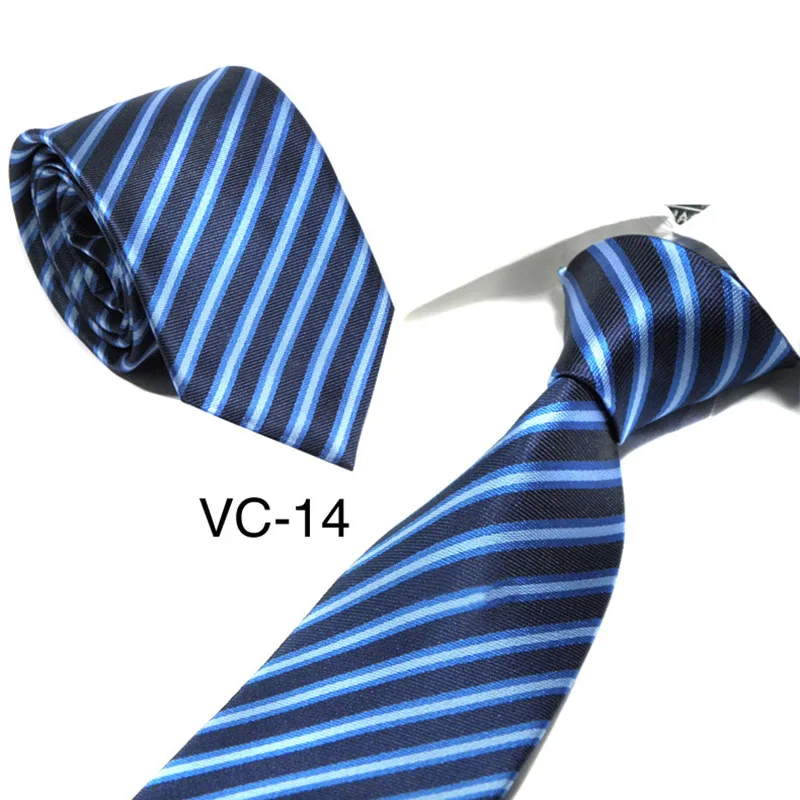 Классический полиэстер шелковые галстуки для мужчин роскошный деловой галстук 8 см Группа профессиональная одежда жаккардовый галстук мужской галстук бутик Gravatas - Цвет: VC-14