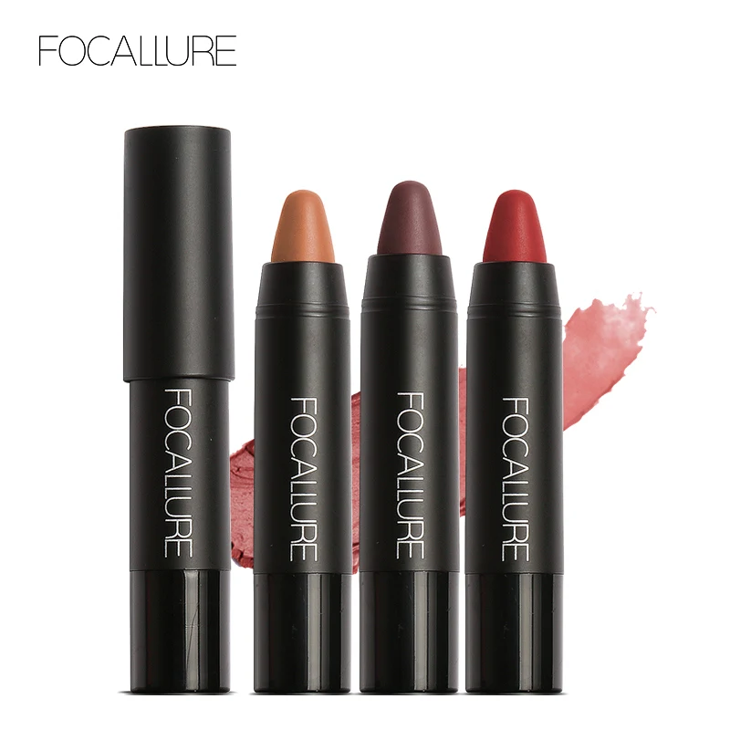 

Focallure 19 Color Lips Makeup Lipstick Sexy Beauty Waterproof Lipstick Pen Lasting Mate Make up lip gloss Cosmetic