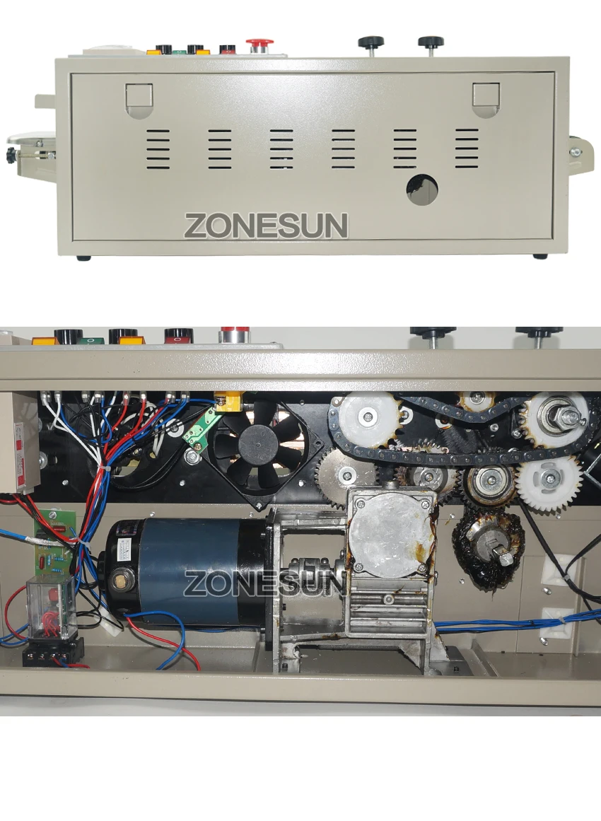 ZONESUN 1000 машина непрерывного запечатывания большой м пластиковый пакет Soild чернильный герметик Расширенный пищевой герметик