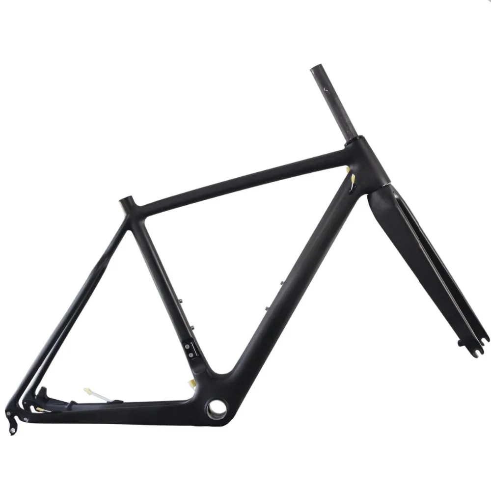 

Type New Cyclocross frame disc Frame AC109 Fork AO109 Material Toray T700 carbon weave 3k/UD Frame weight 1110g Fork weight 440g