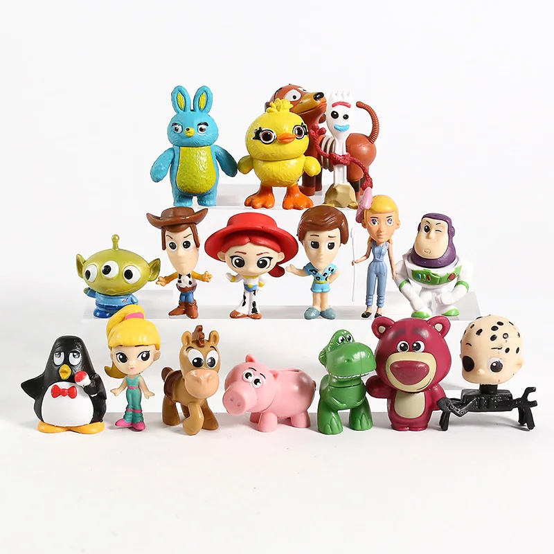 История игрушек 4: Вуди Базз Лайтер Джесси бульсей Slinkydog Forky Ducky Bunny Rex Lotso Hamm Alien мини
